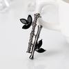 Fashion Bamboo Shape Rhinestone Brooch Pin Lady Dress Scarf Charms Accessory AVE