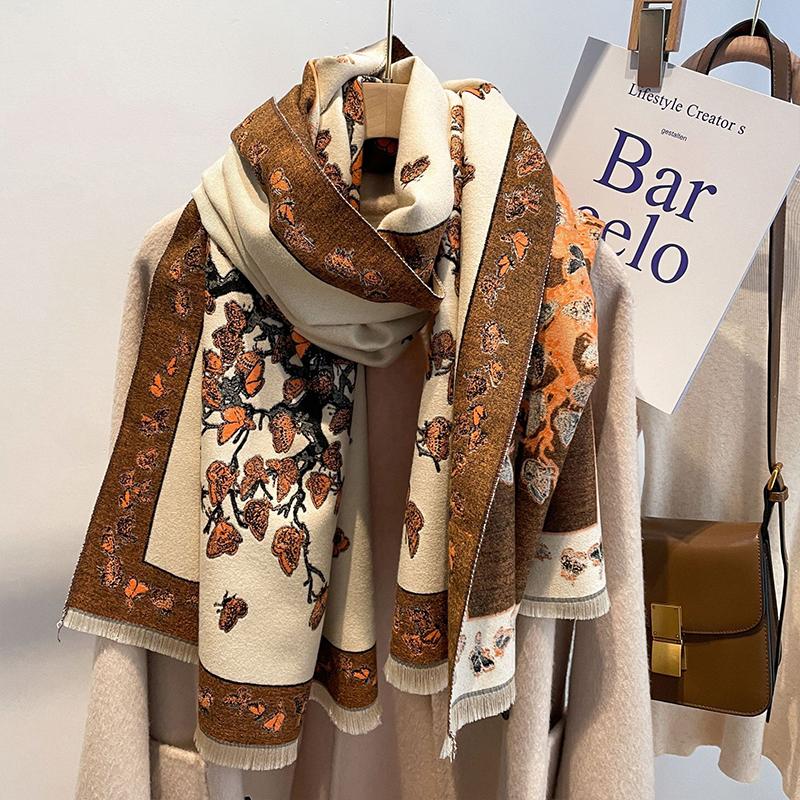 

Luxury Cashmere Women Scarf Winter Animal Print Scarve Pashmina Mujer Female Foulard Bufanda Blanket Shawl Echarpe Pareo One Size& 8Y