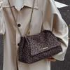 New Retro Fashion Leopard Print Women's Crossbody Bag, Versatile and Elegant Chain Shoulder Strap with Soft Hand Feel, Work Commuter Handbag