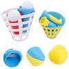 2 Sets Outdoor Indoor Toss and Catch Game Set, Durable Plastic Flying Disc Toys, Promotes Hand-Eye Coordination & Teamwork