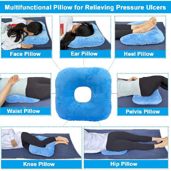 Donut Pillow Hemorrhoid Cushion for Tailbone Pain Relief, Medical Anti-Bedsore Seat Cushion for Pressure Sores, Bedsores, Pregnancy, Disabled &