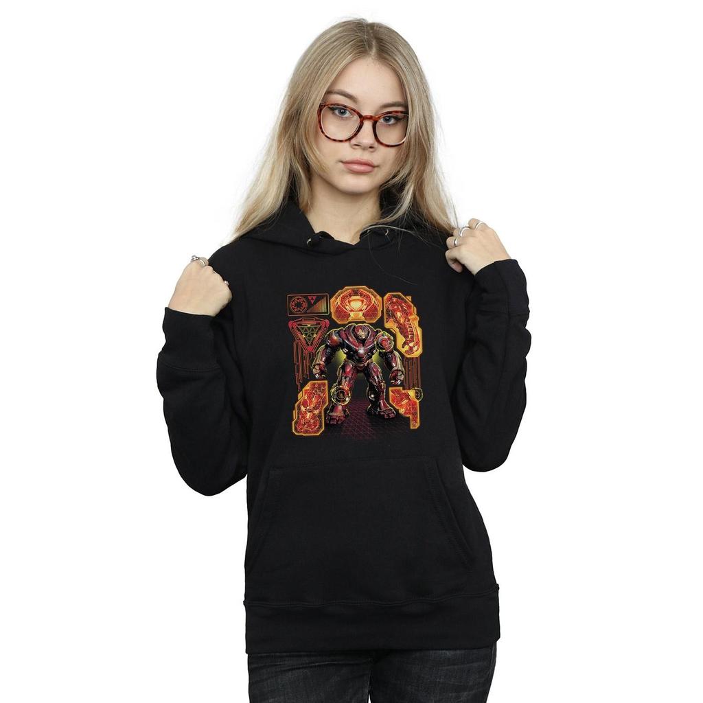 Marvel Womens/Ladies Avengers Infinity War Hulkbuster Blueprint Hoodie