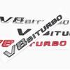 V8 BITURBO Letter 3D ABS Car Sticker for Mercedes Benz Twin Turbo Logo Fender Modification Label Decorative Decal Accessories