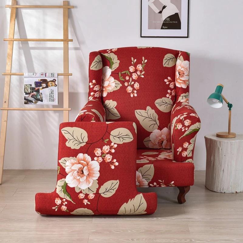 Geometrische Bedrukte Stoelhoes Vuilafstotend Universeel Stretch Spandex Zitkussenhoes Antislip Eénzits Fauteuilhoes voor Woonkamer
