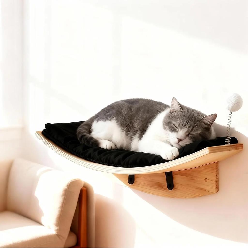 Cat Wall Shelf Set Wall-mounted Cat Furniture Satisfies cats' needs for sleeping, playing, climbing