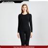 Mink Velvet Thermal Underwear Set: Quick-Warm Brushed Couple's Autumn Outfit for Men and Women - Thick and Cozy.