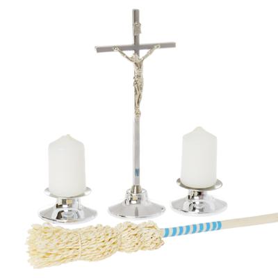 Komplet Kolędowy Prosty Srebrny Mały 17 Cm