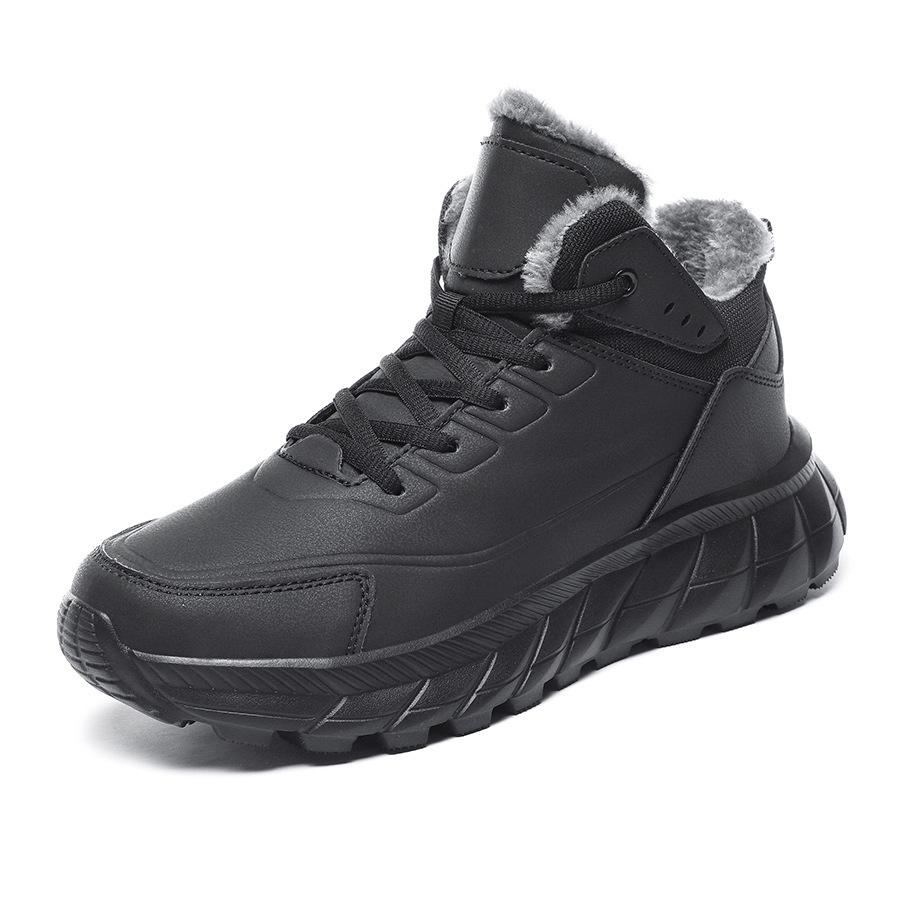 Winter New Large-size Outdoor Cotton Shoes, High-top Thick-soled and Lightweight, Young and Young Height-increasing Sports Shoes, Men's Snow Shoes