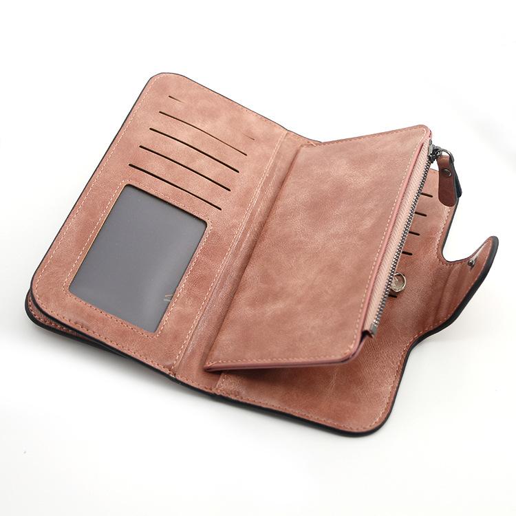 Portefeuille long minimaliste pour femme - Pochette, Porte-monnaie et Porte-cartes