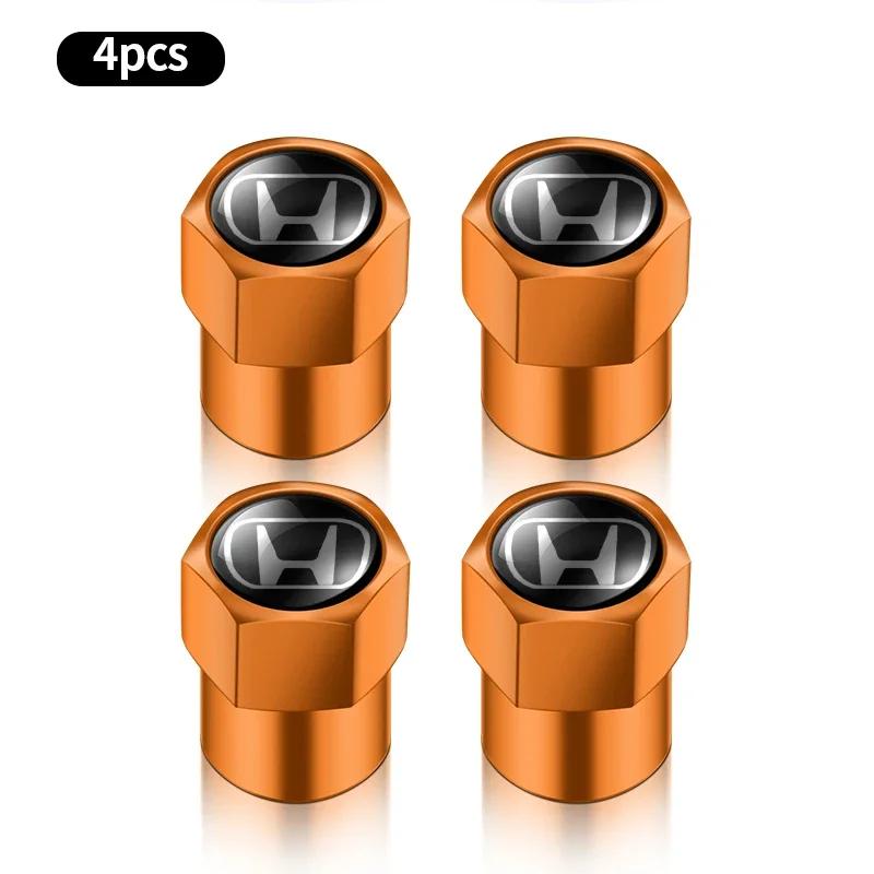 4PCS Car Tire Valve caps Emblem metal Cap Case For Honda Mugen Power Civic Accords CRV Hrv Jazz CBR VTEC VFR Auto Accessories TR6