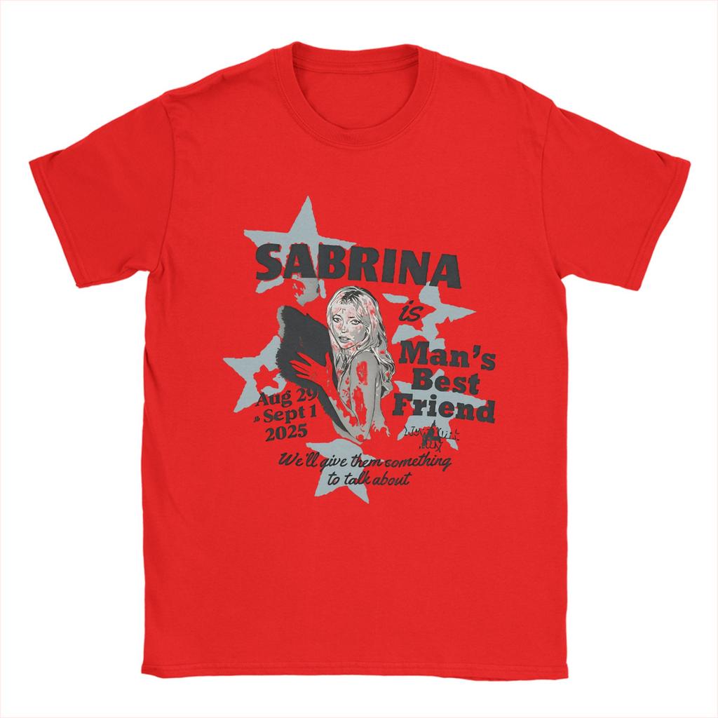 Sabrina Carpenter 2025 Nové album Man's Best Friend Tričko pro muže ženy Graficky potištěná trička 100% Bavlna Oblečení