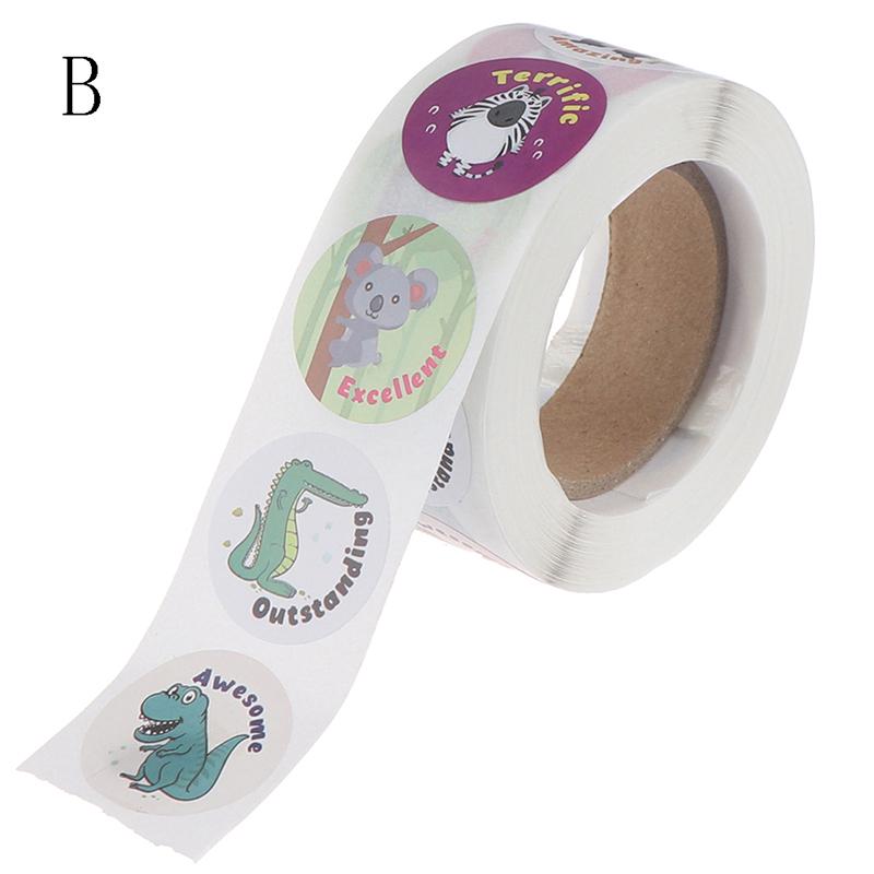 500pcs/roll Cute Cartoon Animals Stickers Journal Scrapbooking Reward Sticker