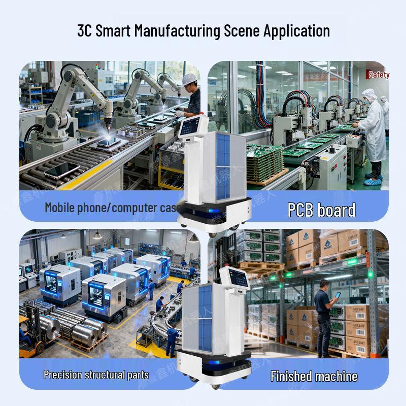 AGV Robot with Automatic Obstacle Avoidance for Industrial Cargo and Warehouse Handling