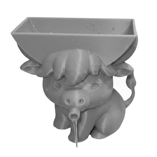 Highland Cow Sponge Holder 3D Printed with Built-In Drain Keeps Sponges Dry Cute Cow Design Fun Practical Kitchen Accessory Gift