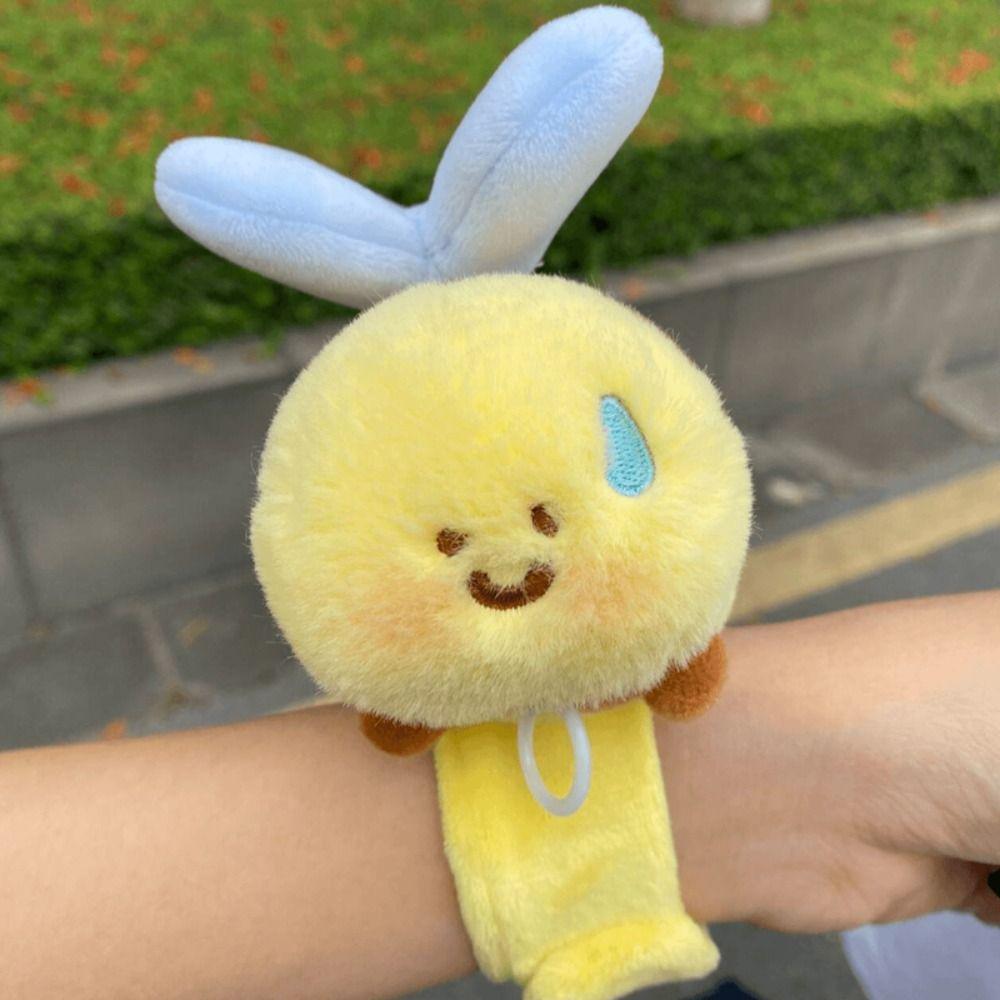 With Flying Plush Doll Slap Bracelet Simulation Little Bee Plush Wrist Band Christmas Toy