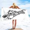 Absorbent Beach Towel Tiger Print Sand Free Lightweight Quick Dry Gym Sunbed Pool Swim Travel Towels Blanket for Men Women