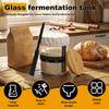 1500/900ml Sourdough Starter Jar Kit Borosilicate Glass Dough Fermentation Container with Lid and Accessories Bread Starter Jar