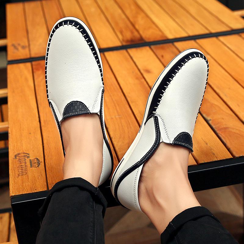 Stylish Male Comfy Walking Shoe Genuine Leather Slip on Mens Loafers New Trend Casual Shoes All-match Men Designer Moccasins