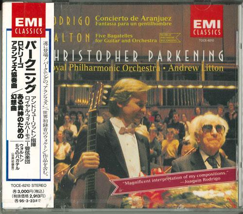 

CD PARKENING (CHRISTOPHER), RODRIGO & - Aranjuez Concerto Japan ObiClassical Used