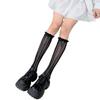 Women's Spring and Summer Ribbon Bow Ballet Style Breathable Lace Lace Mid Calf Socks