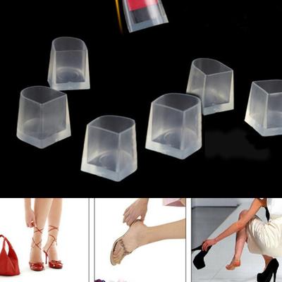 Clear Heel Protectors High Heeler Anti Slip Silicone Latin Stiletto Shoes Covers