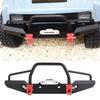 1 10 RC Crawler Metal Front Bumper LED Light for Traxxas TRX 4 SCX10II 90046 Car (Flat)