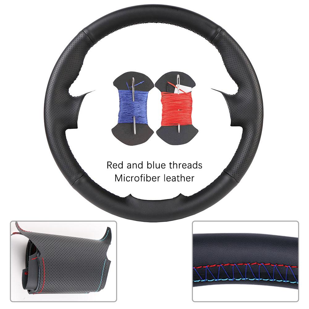 Customized Car Steering Wheel Braiding Cover For Fiat Bravo Doblo Opel Combo Grande Punto Linea Qubo For Vauxhall Steering Wrap