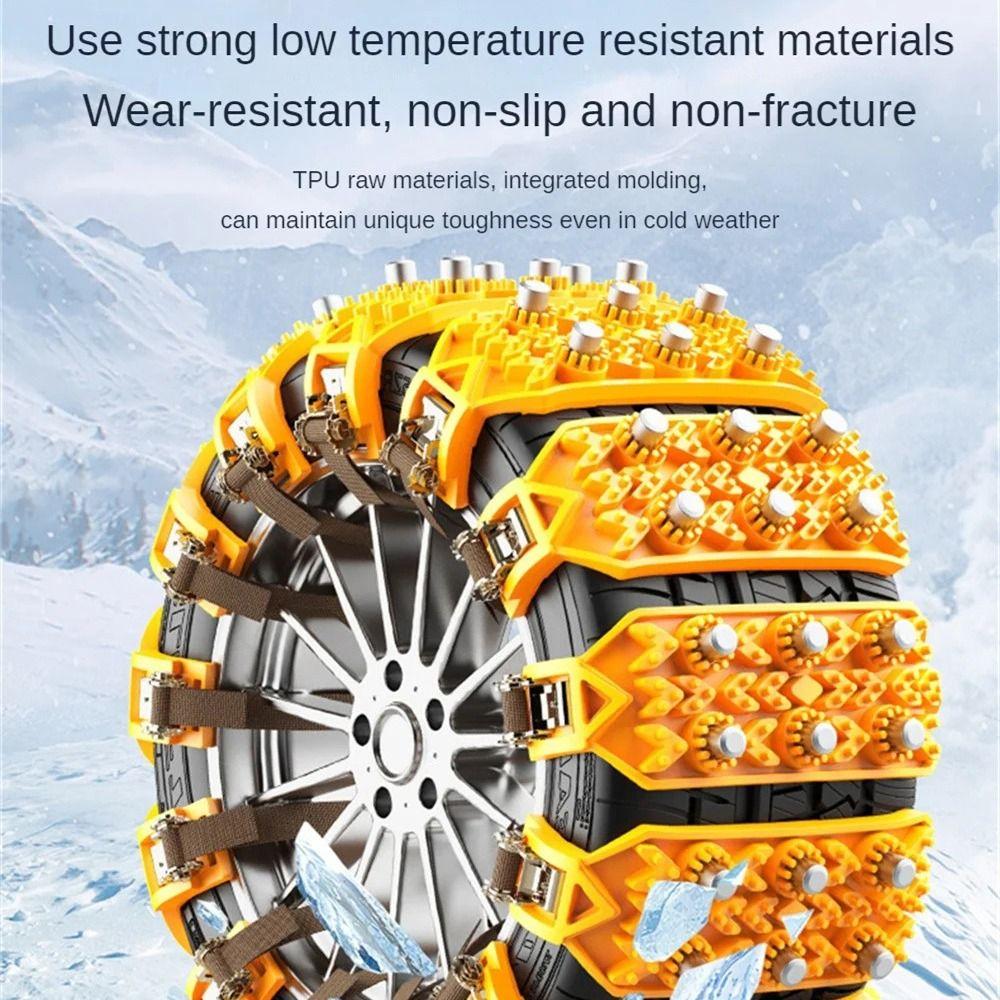 Universal Anti-skid Tire Chains Adjustable Auto Snow Wheels Belt Emergency Accessories