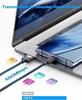 Cable usb c, [1m/lot de 2] câble usb c charge rapide 3a fil chargeur type c tressé cable usb vers usb c pour samsung galaxy s21 s22