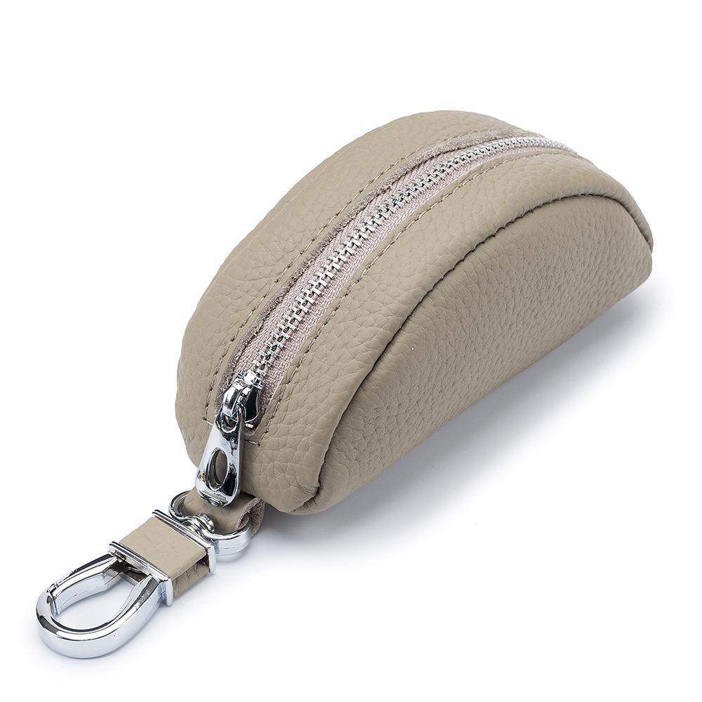 Pillow key bag Multifunctional women's zipper Soft leather, practical and creative lipstick Change coin bag Key bag Men