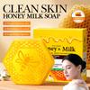 Women’s Honey Milk Soap Bar, Includes a Foaming Puff for Rich Lather, Gentle Hydrating Face & Body Wash