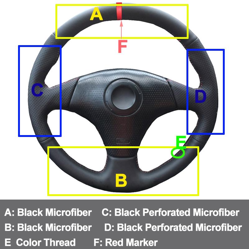 Hand Sew Car Steering Wheel Cover For Lexus IS I IS200 300 1999-2005 For Toyota RAV 4 1998-2003 Celica Matrix MR2 Corolla (US)
