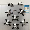 3PCS Red Panda Plush Refrigerator Sticker Animal Doll Magnet Convenience Sticker Cute Creative Home Commemorative Gift