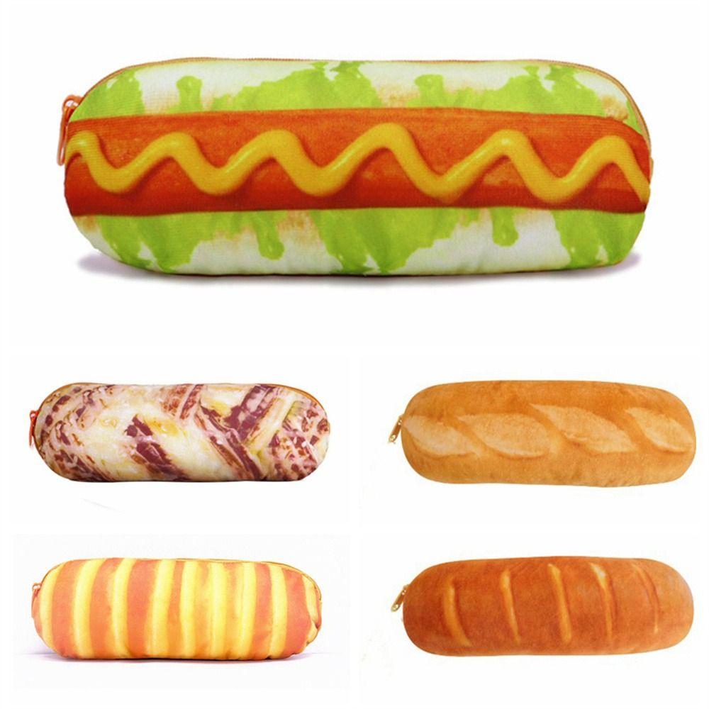 Simulate Bread Plush Bread Pencil Bag Storage Bag Pencil Pouch Bread Pencil Case  School Supplies