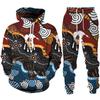 Frühling Herbst Afrikanischer Stil 3D Druck Trainingsanzug Set Mann Frau Hoodie + Hose 2-teilige Sets Dashiki Ethnisch Lässig Pullover Streetwear