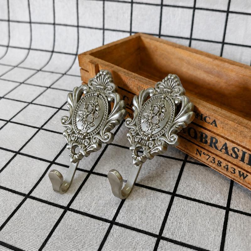 Xiaomi 2PCS Vintage Wall Hooks Decorative Metal Coat Hook Antique Clothes Hanger Towel Hat Bag Robe Holder for Bathroom Bedroom Hall