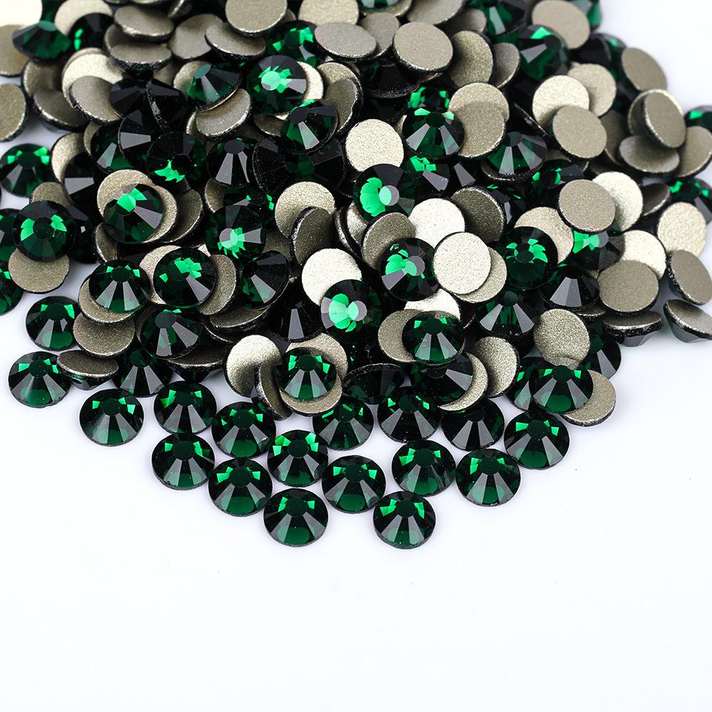 Weichen, Gold Bottom Mixed Glass Flat Bottom Diamond Nail Drill, Decorative Mobile Phone Case Diy Nail Accessories Rhinestone Jewelry