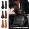 FRYX3 Perforated Suede Car Headrest Pillowcase Easy Install Scratch Resistant For Ford Focus mk2 mk3 mk4 Fiesta Ranger Mondeo S-MAX