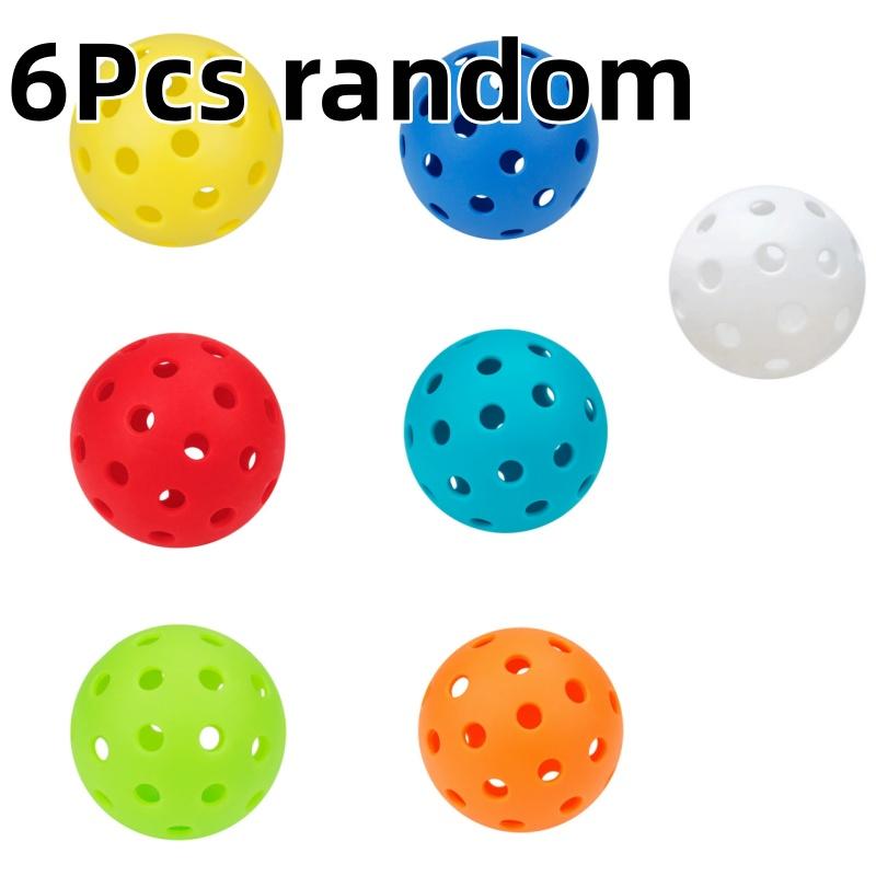 

6Pcs Luminous Pickleball 74MM Durable Night Light Green Ball 40 Holes Outdoor Competition Pickleball Balls Glowing In The Dark разноцветный