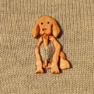 Yousheng Women Winter Wooden Sweater Brooch Animal Shape Scarf Buckle Shawl Faux Silk Scarf Pin Outfit Accessories