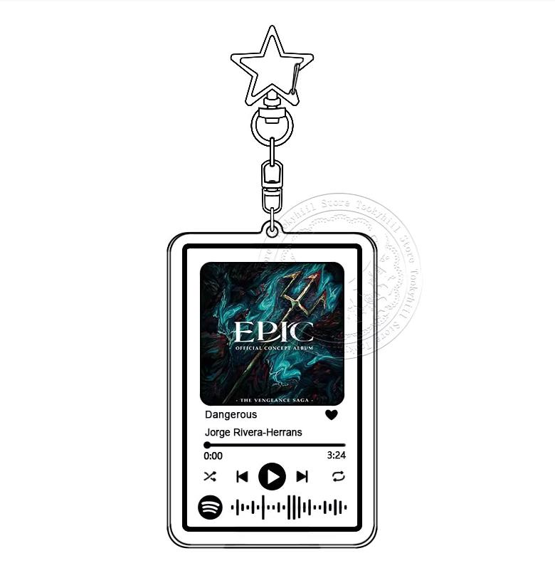 

29 Songs Epic The Musical Exquisite Music Keychain Acrylic Keyring Student Bag Decorate Accessories Jorge Rivera-Herrans Gift
