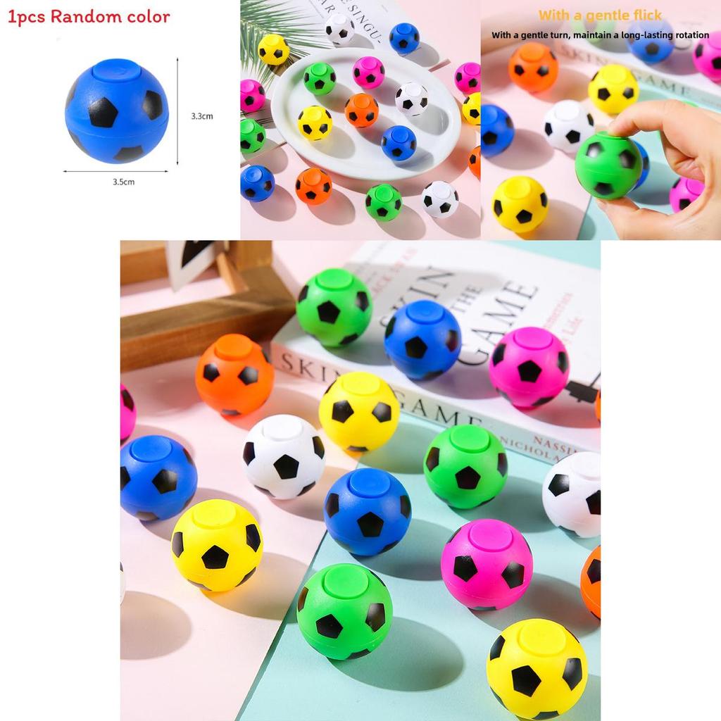 Creative Multi-color Soccer Shaped Plastic Gyro Children Toy For Young Children