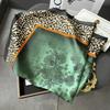 Tree Oil Painting Print Neckerchief Classic Imitation Silk Square Scarf Breathable Bandana Head Wrap Hair Accessories