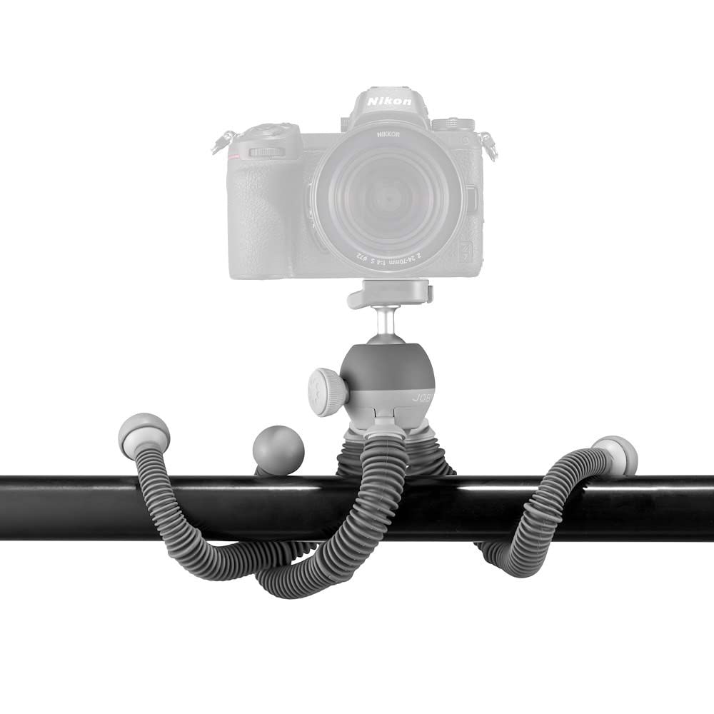 JOBY PodZilla L Mini Load Capacity Ball Tripod, 2.5kg, Head, Gray, JB01661-BWW