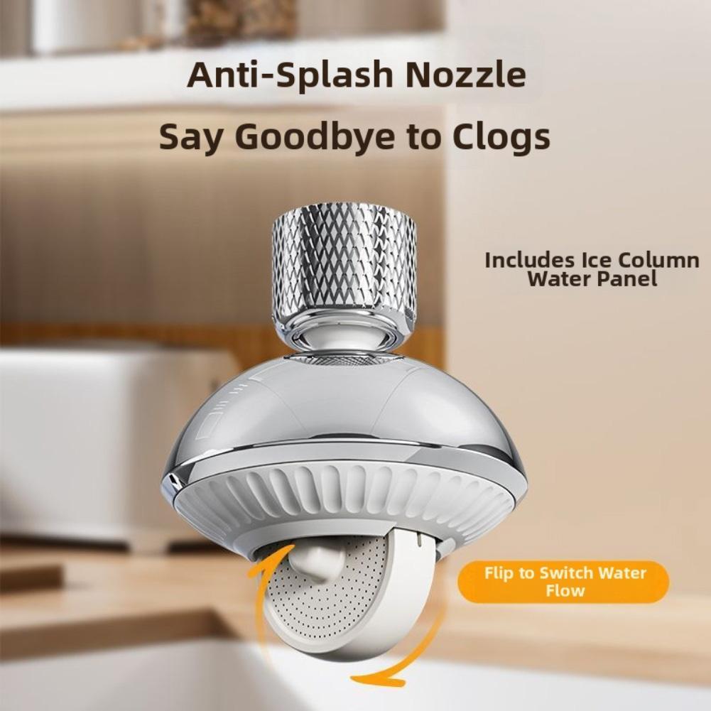 Water Efficient Faucet Nozzle Not Splatters Flows Enhancing Tap Aerator For Kitchen Washbasin Extension Faucet ABS Silver