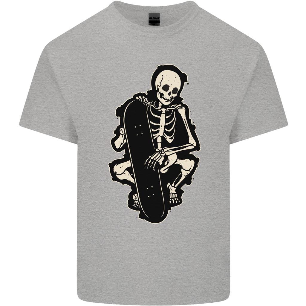 Skater Skeleton Skateboarding Skateboard Unisexs Light Cotton TShirt