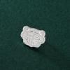 S925 Sterling Silver Auspicious Clouds & Fu Character Button for DIY Beading, Weaving, Bracelet, Necklace Connector, Buckle Accessories