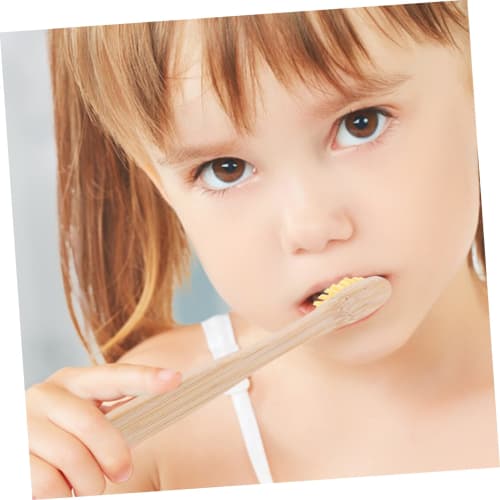 Frcolor 10-Piece Portable Bamboo Toothbrush Set with Soft Bristles for Kids, Eco-Friendly Design for Home and Guest Room Use