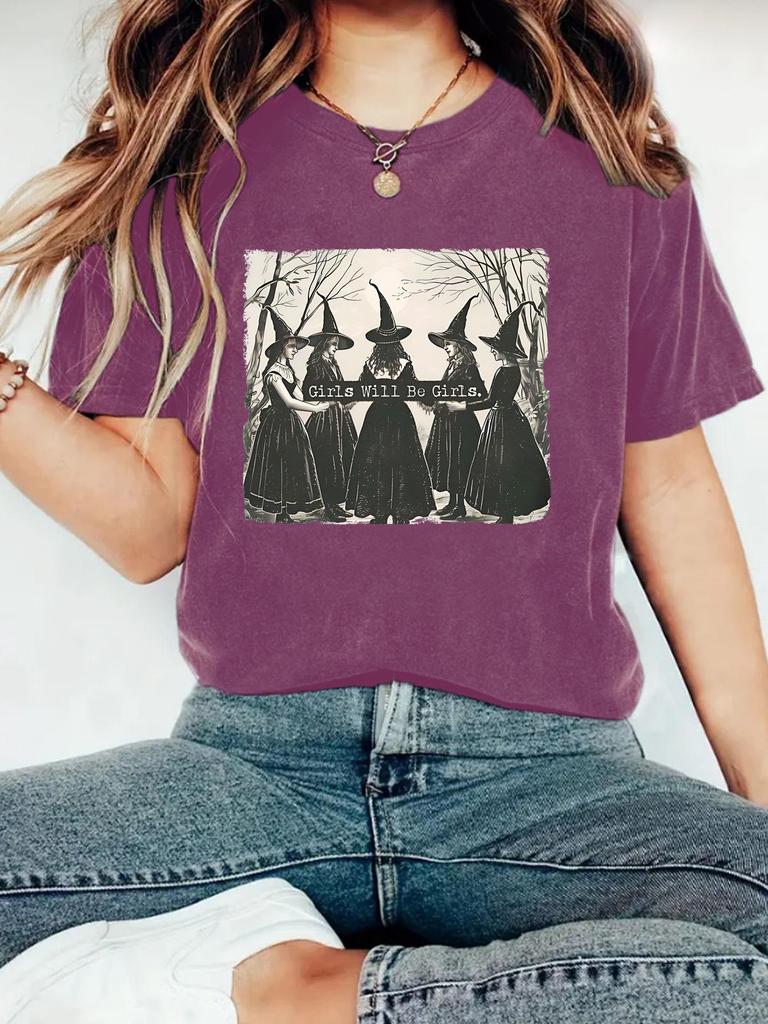 European & American Summer Women's Crew Neck Short Sleeve Casual Fashion 'Girl Is Girl' T-shirt