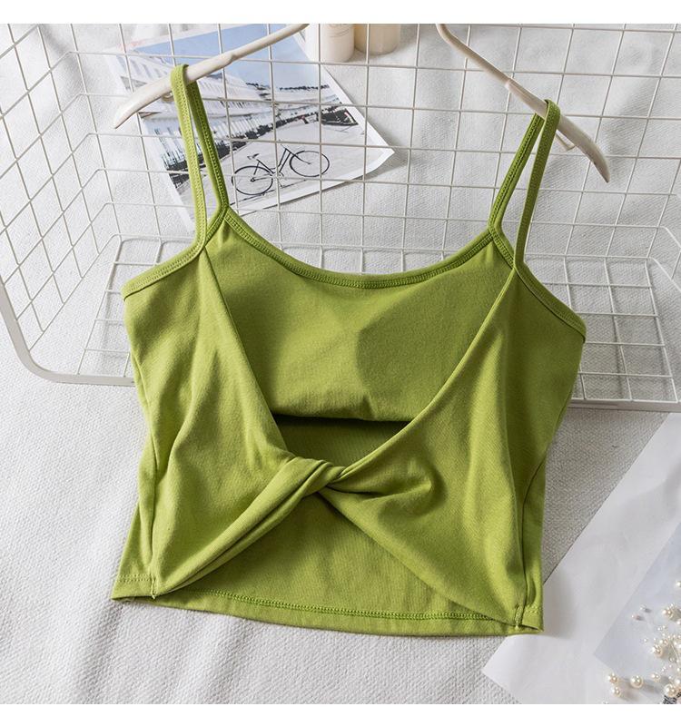 Sonnenbad Damen Rückenfreies Tanktop mit Brustpolstern - Energie tanken und kühl bleiben